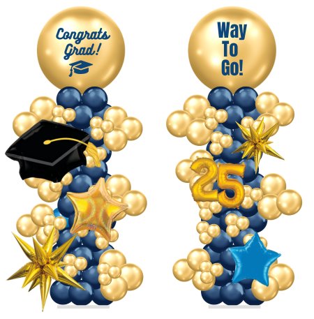 Congrats Grad Column - Fancy (Pair) - BalloonZilla