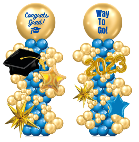 Congrats Grad Column - Fancy (Pair) - BalloonZilla