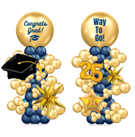Congrats Grad Column - Fancy (Pair) - BalloonZilla