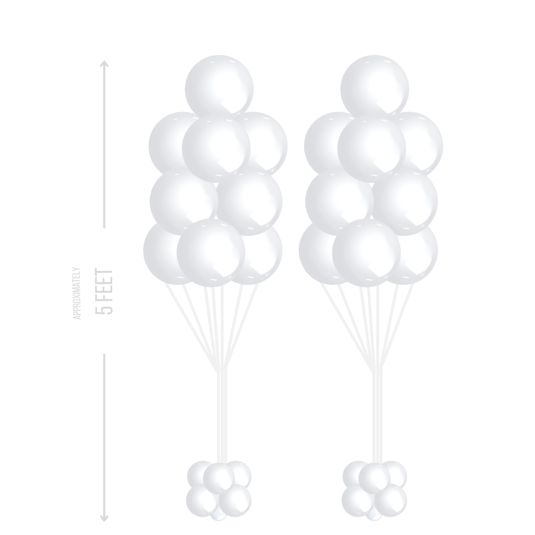 White Simple Bouquets - Large (Pair) or Small (Set of 3)