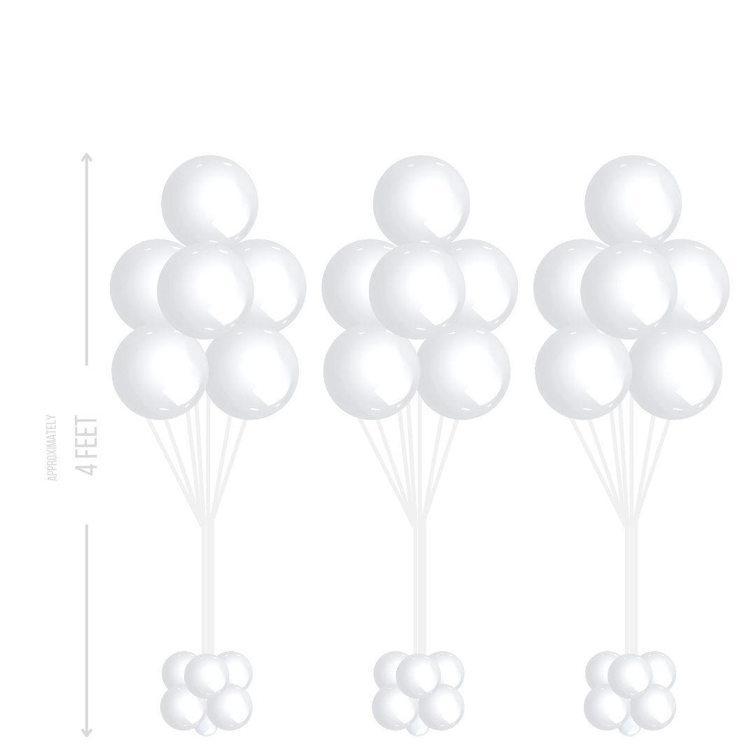 White Simple Bouquets - Large (Pair) or Small (Set of 3) - Image 4