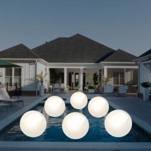 White Pool Balloons Lights