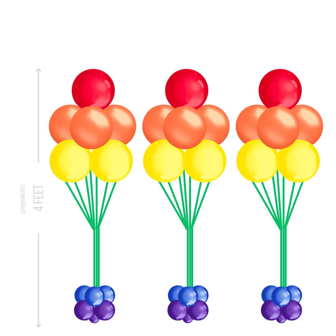 Rainbow Simple Bouquet - Large (Pair) or Small (Set of 3) - Image 4